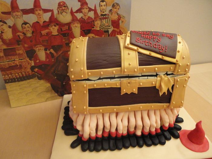 Terry Pratchett 'Discworld' chest cake