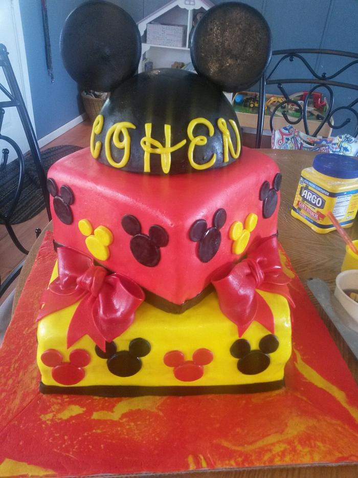 Mickey Mouse Baby Shower Cake
