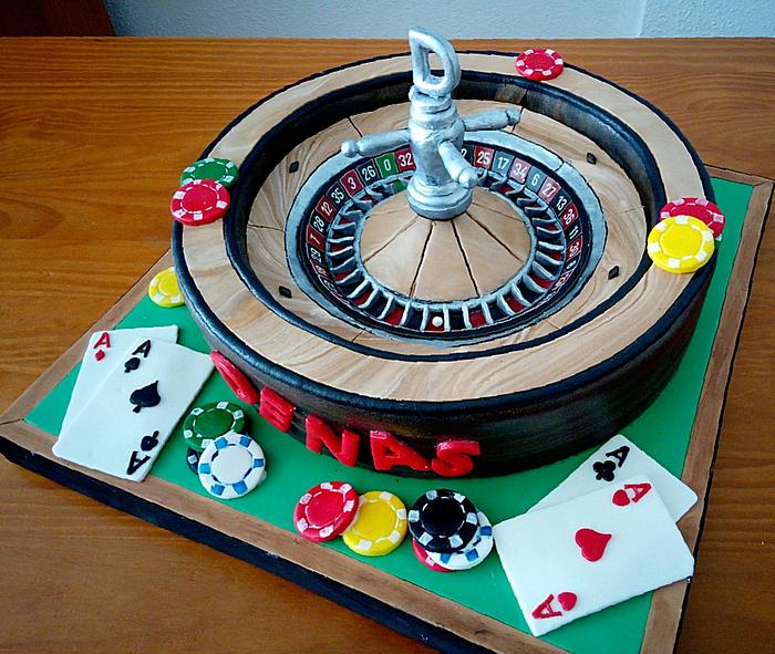 Casino roulette cake