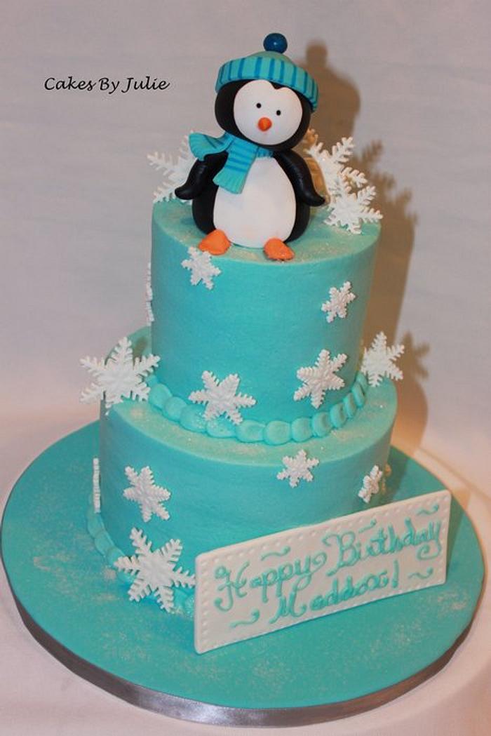 Penguin Birthday Cake