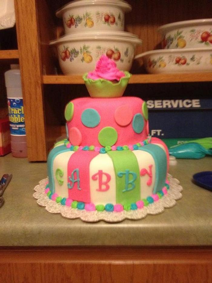 Gabby's first birthday cake