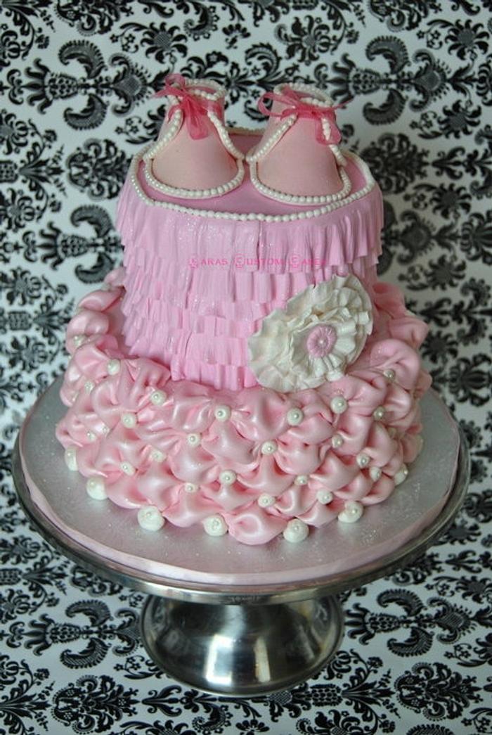 Vintage Baby Shower Cake