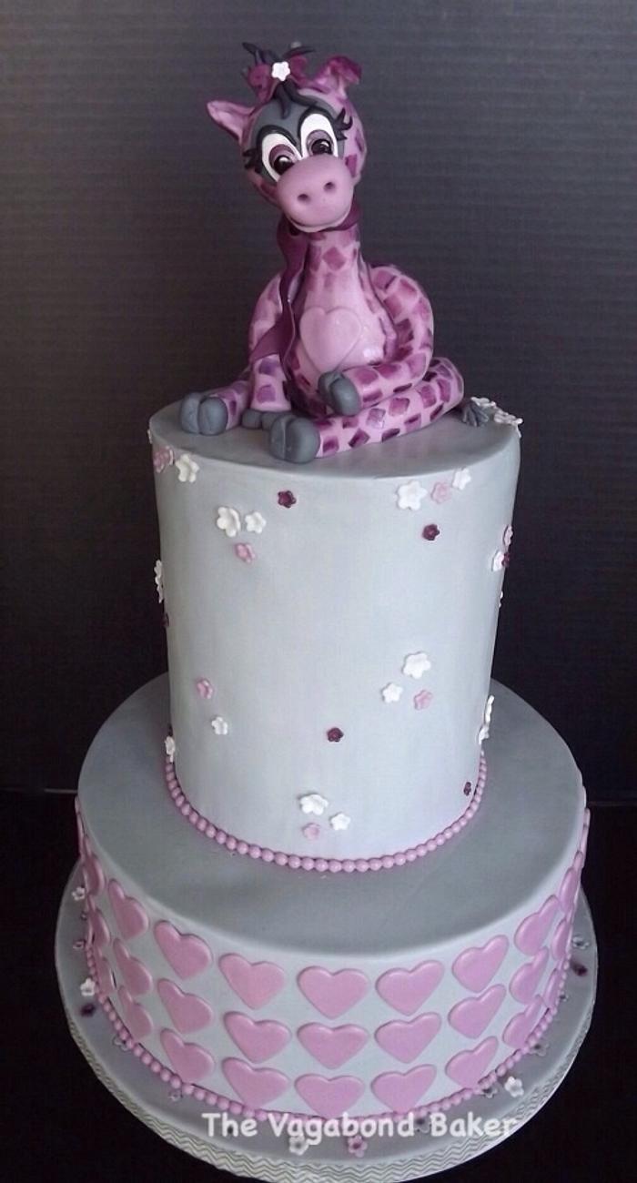 Purple Baby Giraffe cake