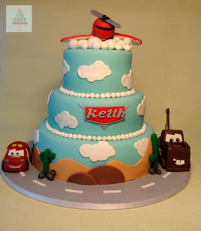 Disney Cars and Planes Cake