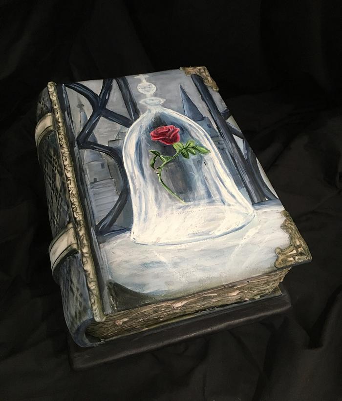 Beauty and the Beast Book Cake