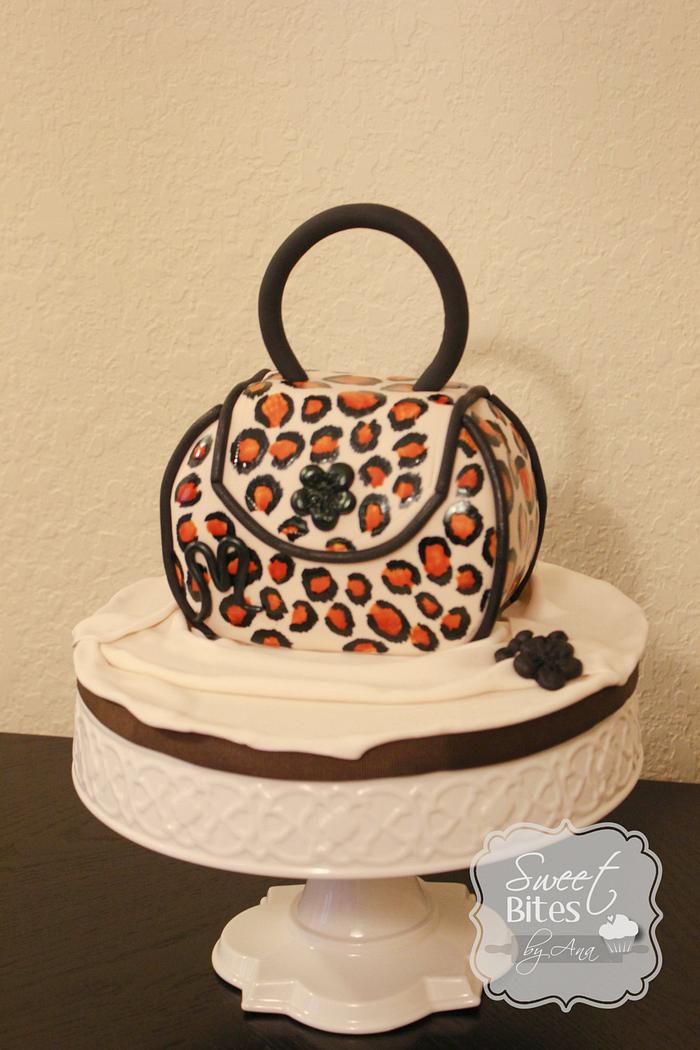 Leopard Print Purse cake