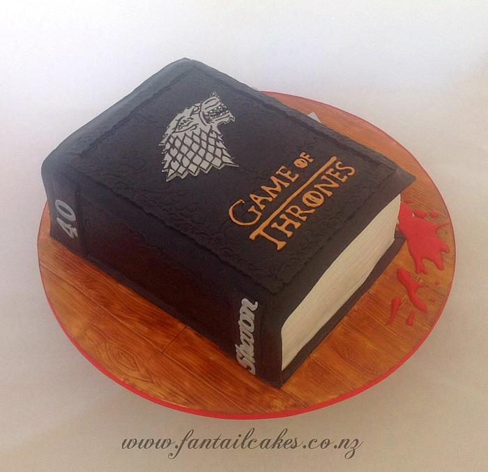 Game of Thrones, Stark, book cake.