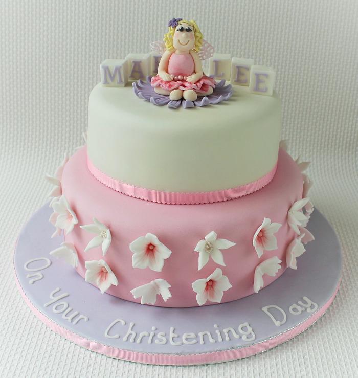 Flower Fairy Christening Cake