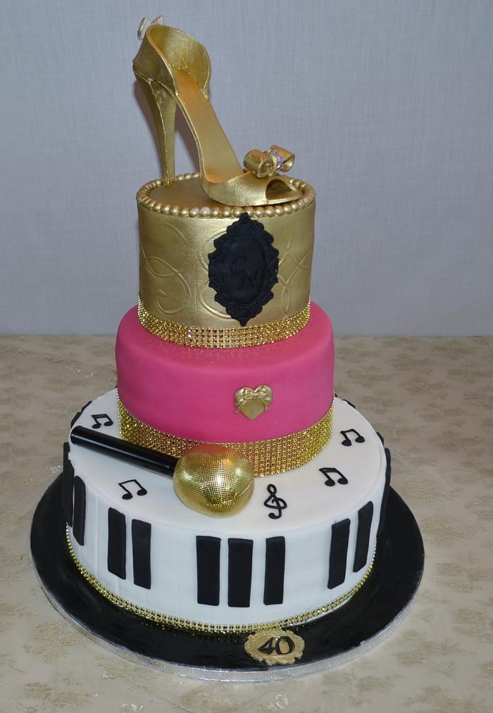 Showbiz 40th Birthday Party Cake.