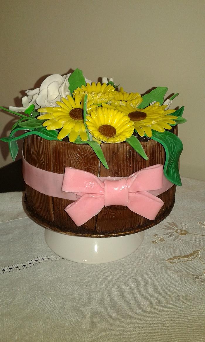 flower pot cake 