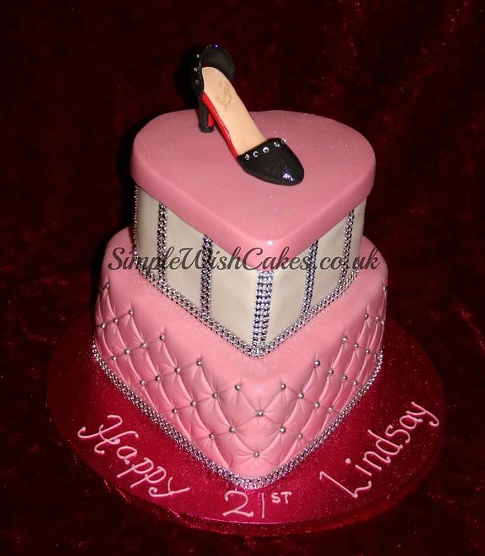 Two Tier Heart Shaped cake