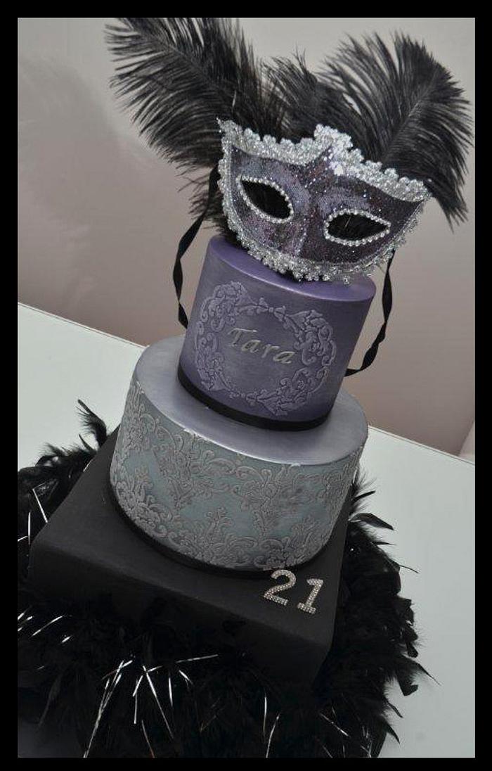 Masked 21st Cake