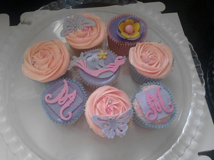 Lilac and Pink Cupcakes