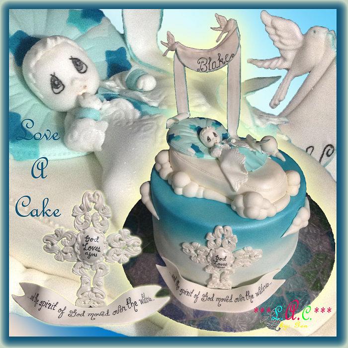 Baby on Clouds-themed Christening Cake