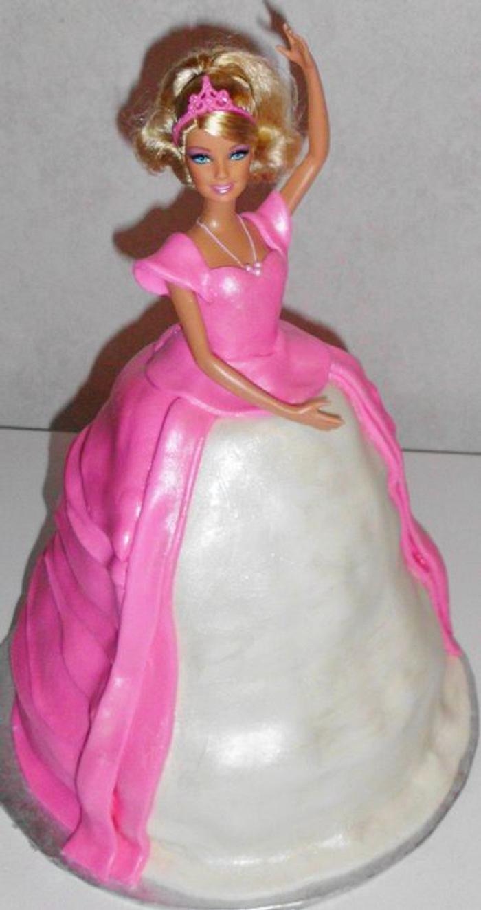 Hand Carved Barbie Dress Cake