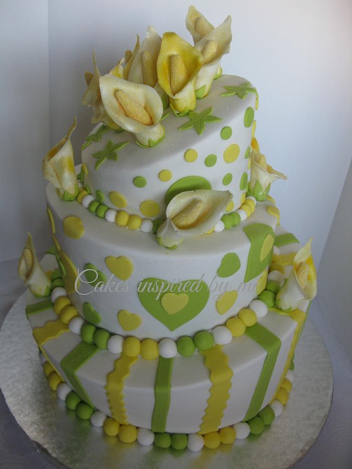 Lemon and lime Topsy turvy cake