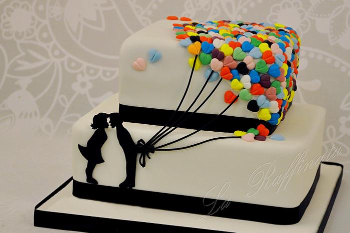 Love anniversary cake