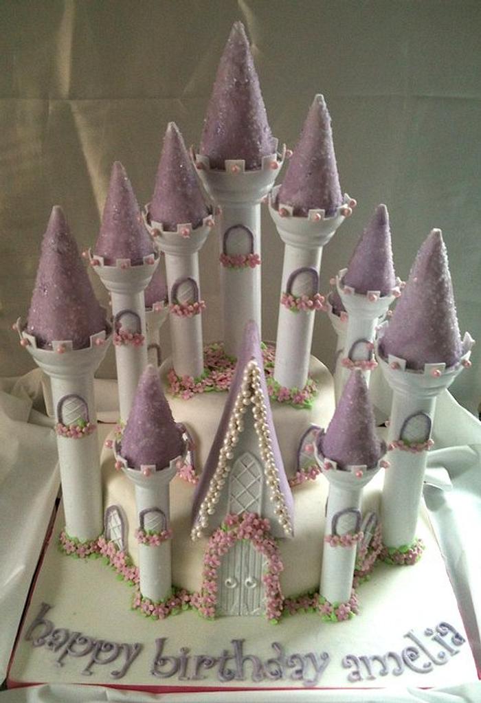 Fairy princess castle cake