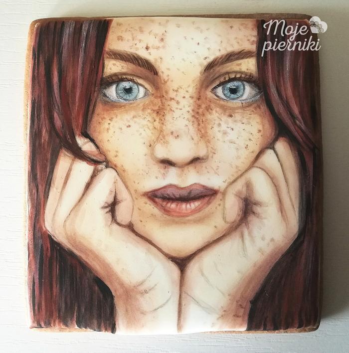 Portrait of a girl- hand painted
