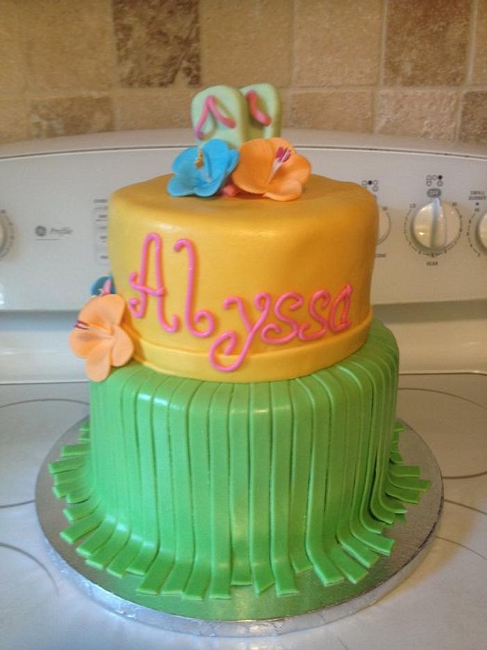 Luau Birthday Cake