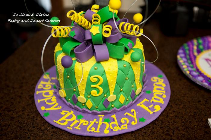 Mardi Gras cake