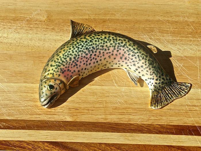 A little rainbow trout 