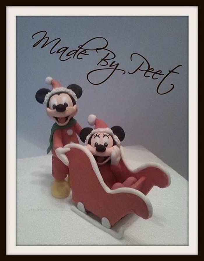 Mickey and minnie winter