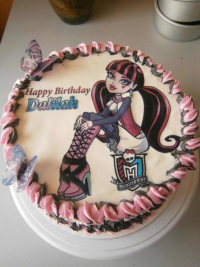 Monster High Edible Birthday Party Cake Decoration Topper Round Image | eBay