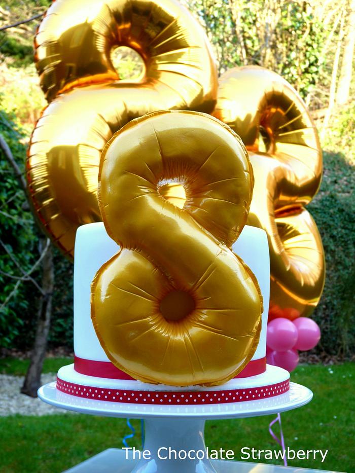 Helium balloon cake