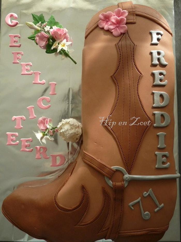 Cowboy boot cake