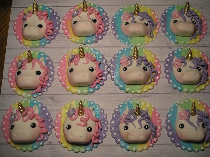 Cute mermaid and unicorn toppers