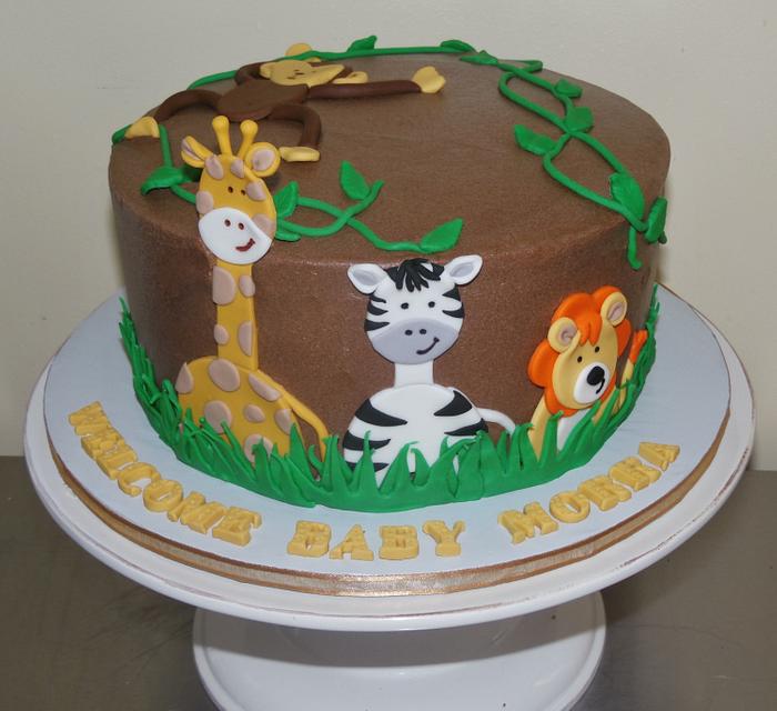 Safari themed Baby Shower Cake
