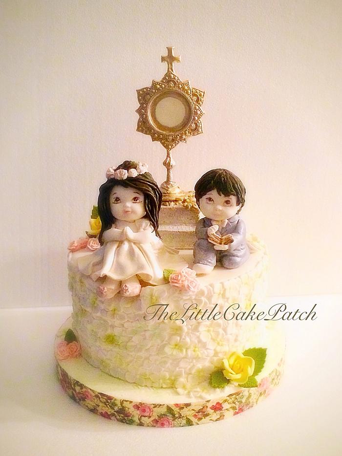 Communion Cake for Bianka and Max 