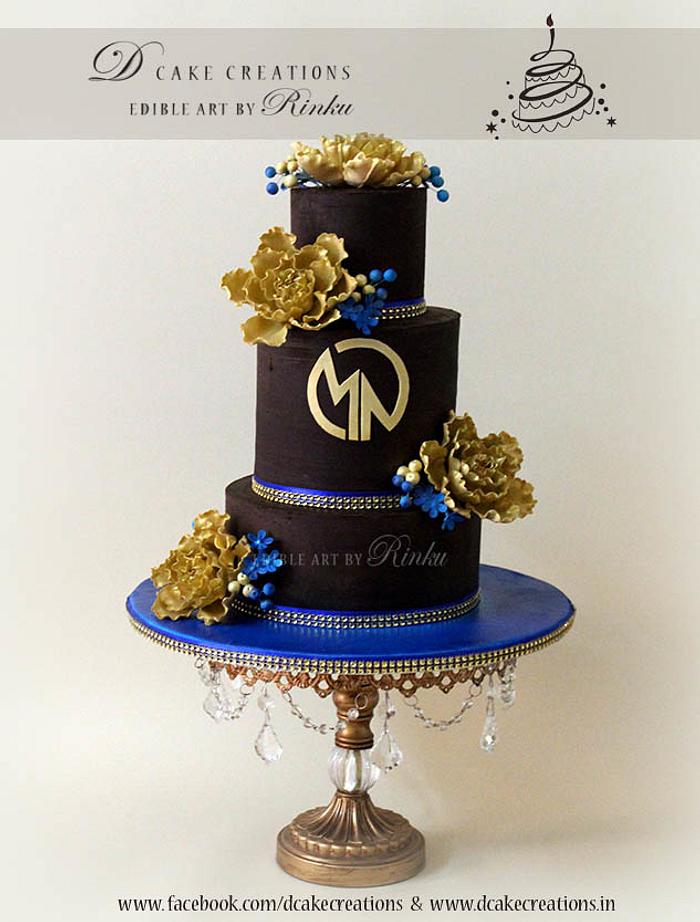 Chocolate Ganache Engagement Cake