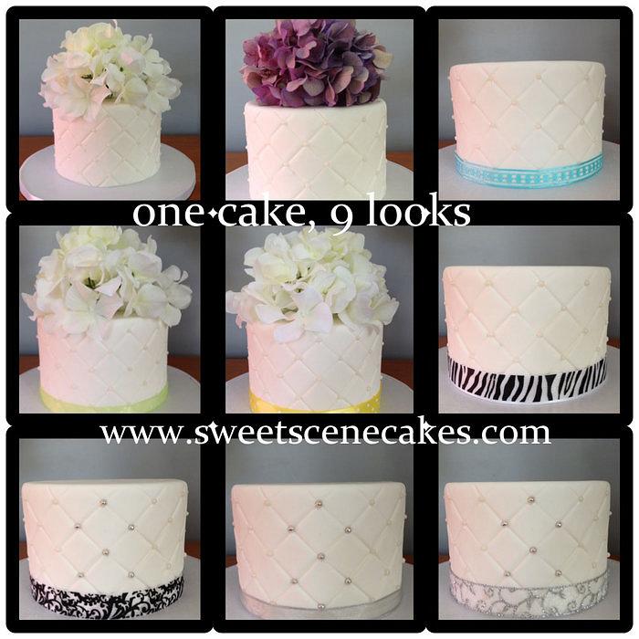 quilted cake, 9 different looks