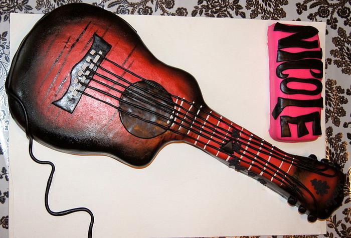 Acoustic-Electric Guitar cake