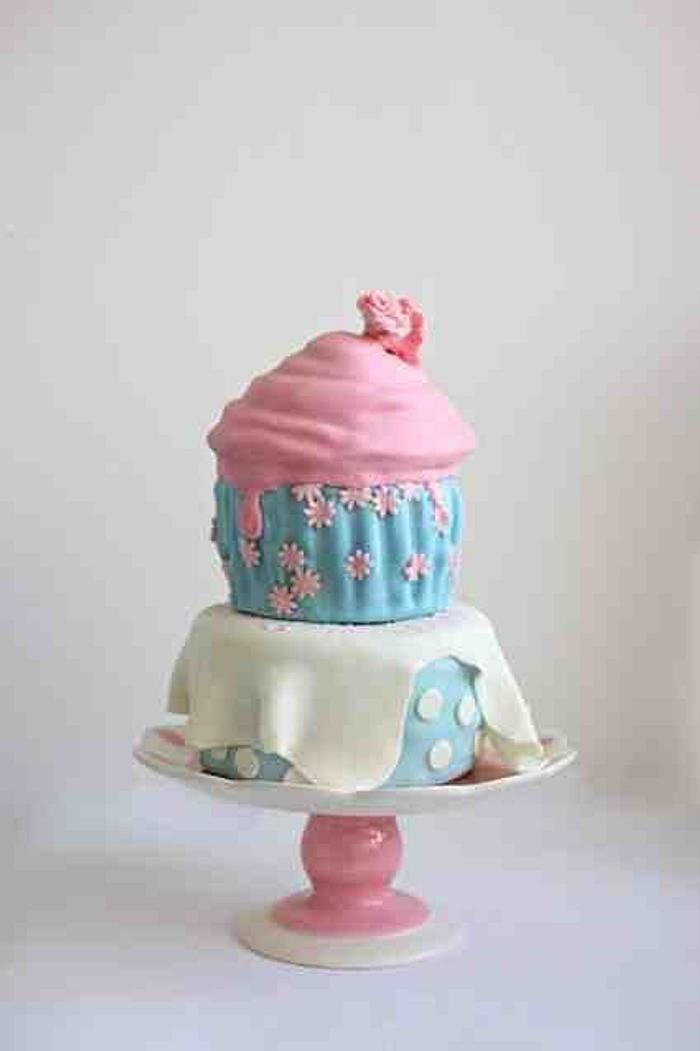 Giant Cupcake on an 8 inch 'table.'