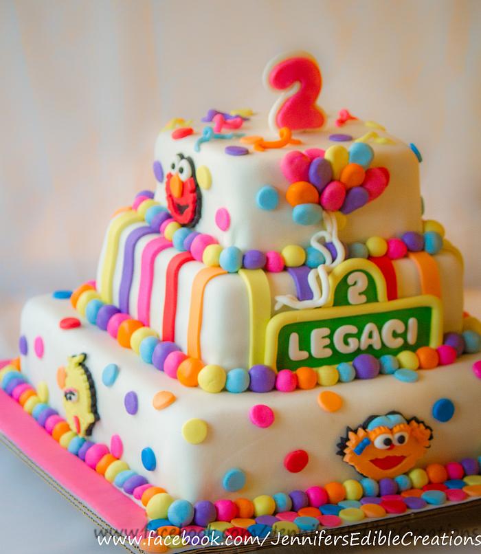 Sesame Street 2nd Birthday Cake