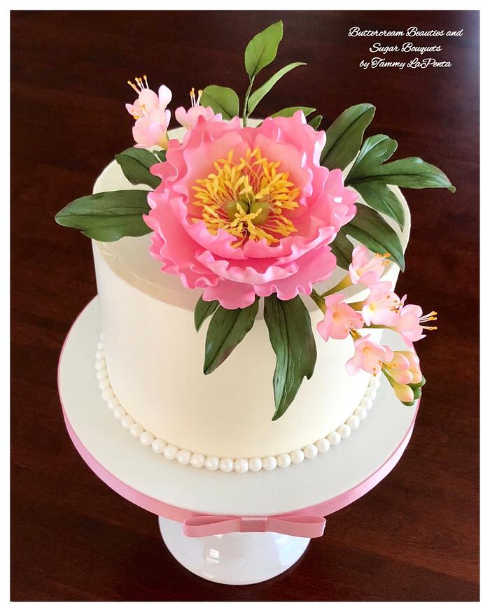 ~ Blooming Peony Celebration Cake ~