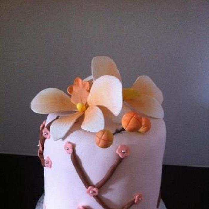 Orchids Bday Cake
