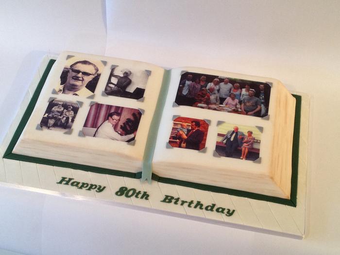 Photo album cake