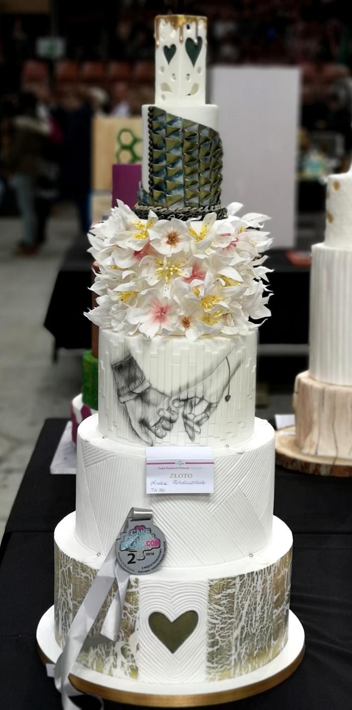 2nd place of wedding cake on Cake Festiwal Poland 😍