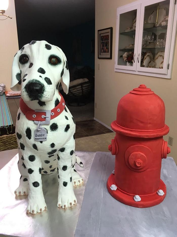 Buddy Fire Dog Cake