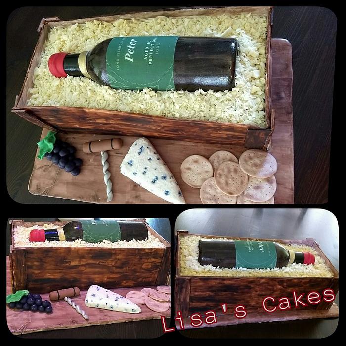 Wine Crate birthday Cake