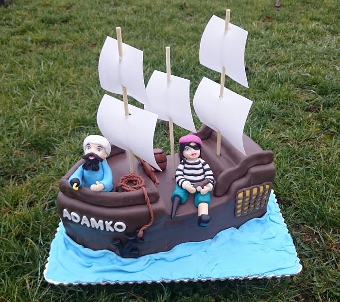 Pirate Ship Cake