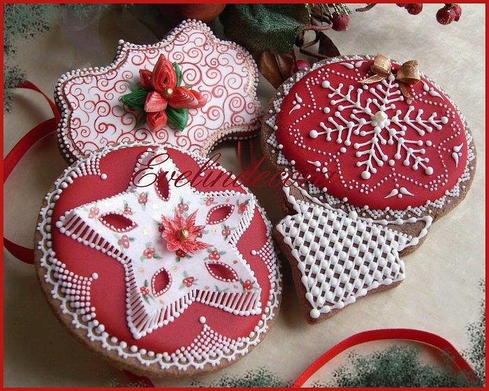 Christmas cookies: wafer paper and icing 🎄
