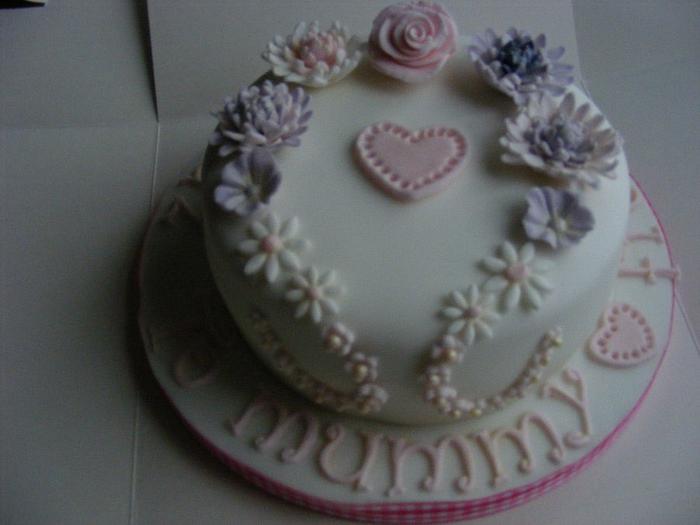 Floral Heart cake