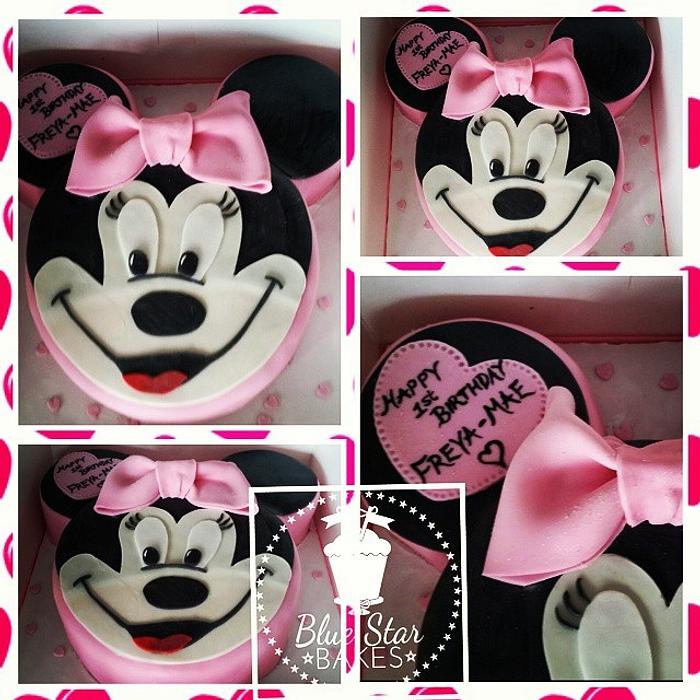 Minnie Mouse Head Birthday Cake