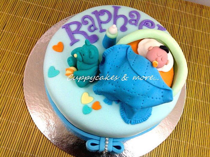 Baptismal cake & cupcakes