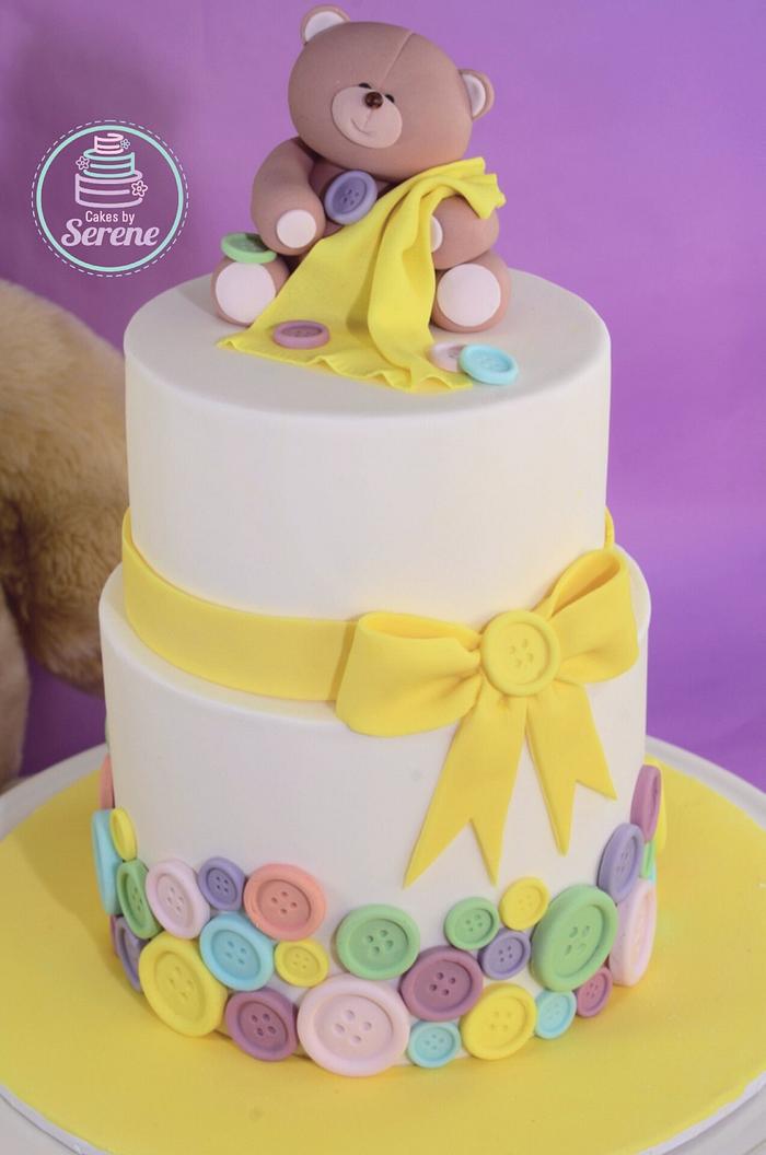 Gender Reveal Teddy Cake